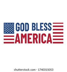 God Bless America Vector Typography Illustration Stock Vector (Royalty ...