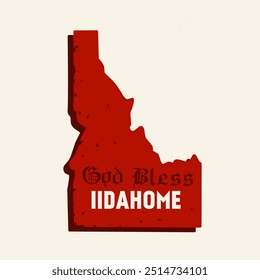 Gott segne Idaho Staat perfekt für Aufkleber, Kleidung, etc