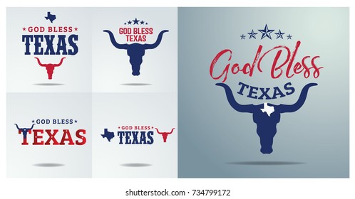 God Bless Texas Collection Set Of 5.