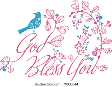 God Bless You Deco Print