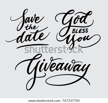 God bless you and giveaway handwriting calligraphy. Good use for logotype, symbol, cover label, product, poster title or any graphic design you want. Easy to use or change color
 