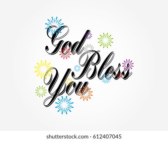 god bless you. vector illustration