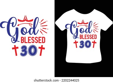 God Blessed 30 svg design