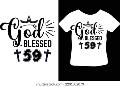 God Blessed 59 svg design