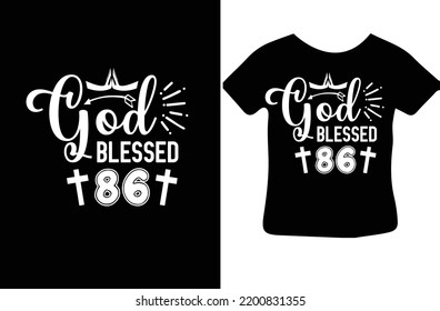 Diseño de svg bendecido por Dios 86