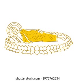 god of  Buddhism, concept buddhist , sleep Buddha, nirvana, Buddha's death