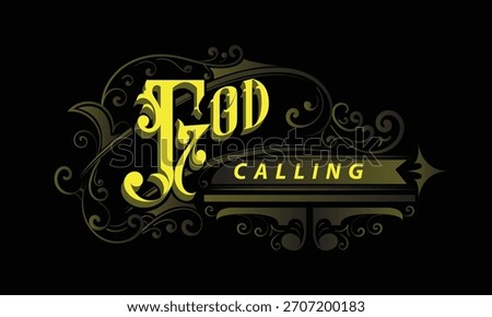 GOD CALLING lettering custom style design