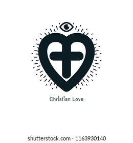 Love God Vector Creative Symbol Design Stock Vector (Royalty Free ...