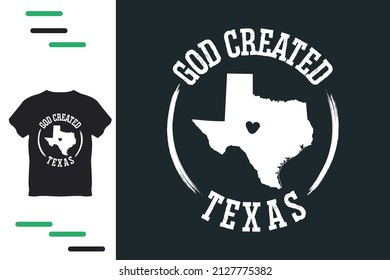 Gott schuf Texas-T-Shirt-Design