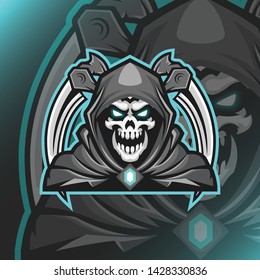 God of death Logo Mascot Vector Illustration