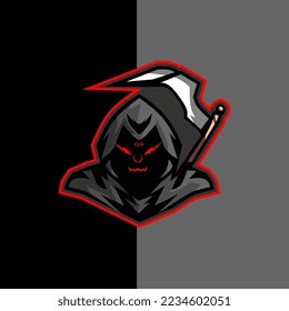 god of death vector illustration, perfect for mascot, logo, poster, tattoo, screen printing, etc
