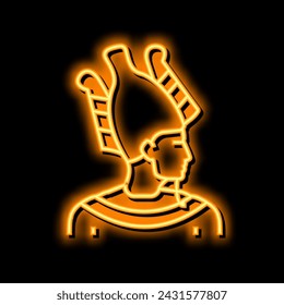 god egypt osiris neon light sign vector. god egypt osiris illustration