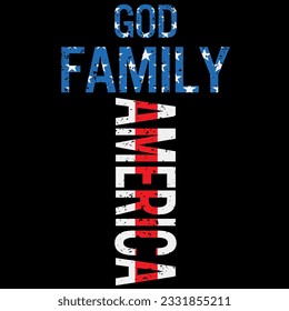 God family america flag t-shirt design