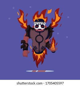 The God Of Fire Illustration