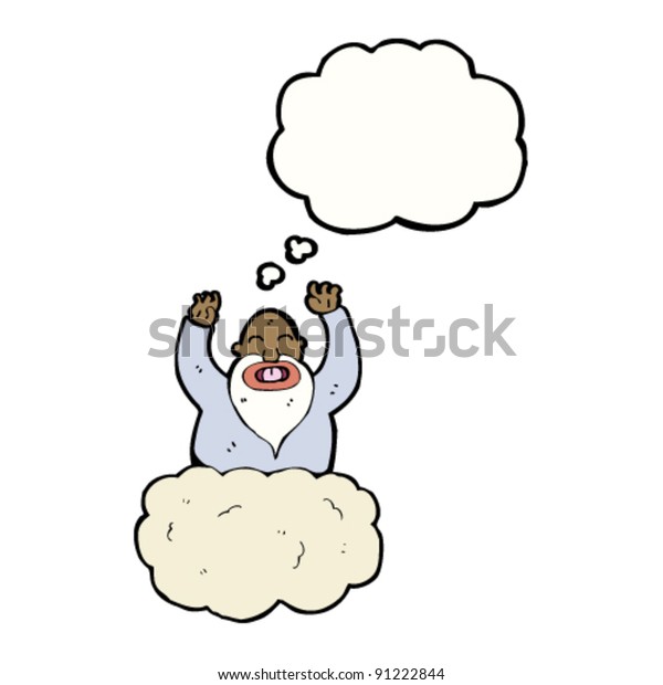 God Floating Cloud Cartoon Stock Vector (Royalty Free) 91222844 ...