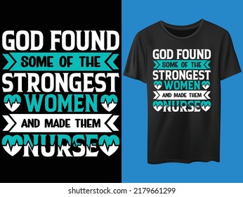 God Found Some Strongest Women Nurse Stock Vector (Royalty Free ...