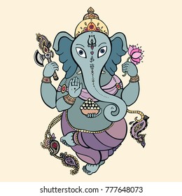 God Ganapati. Vector illustration