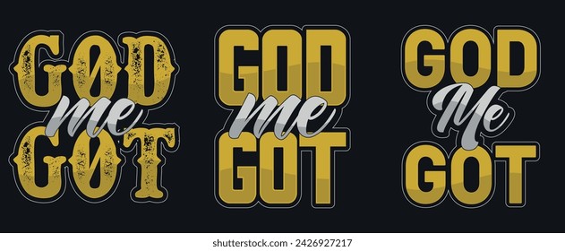 God Got Me Typography Tee: A powerful affirmation, wear your faith with style and grace. Inspiring confidence in divine support.