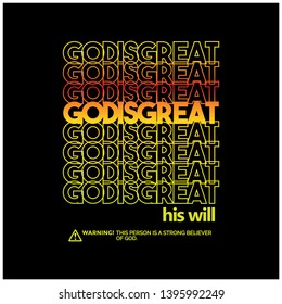 GOD is great typography design