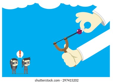 God Hand : god give warning to bad guy and girl 
