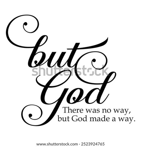 But God handwritten Christian  vector design