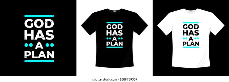 god has a plan typography t-shirt design.