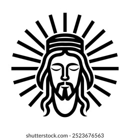 god icon or modern line symbol. Vector line art and icon design with bold outline. Black and white Pixel Perfect minimalistic symbol isolated white background. Silhouette simple thin sign