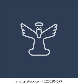 God icon. Trendy flat vector line God icon on dark blue background from Religion collection. 
