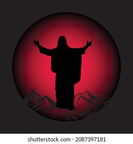 Gott Jesus .Kunst der jesus Vektorgrafik.