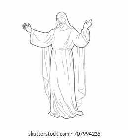 Similar Images, Stock Photos & Vectors of Jesus coloring book. Jesus ...