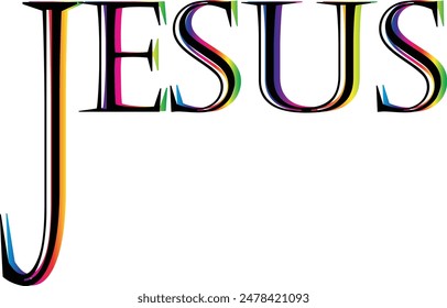 God Jesus Typography Design Vector Image