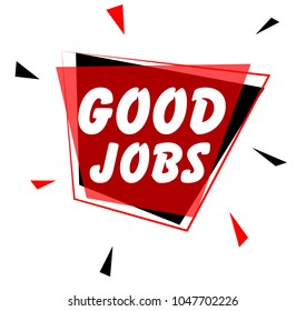 god jobs sign with red label
