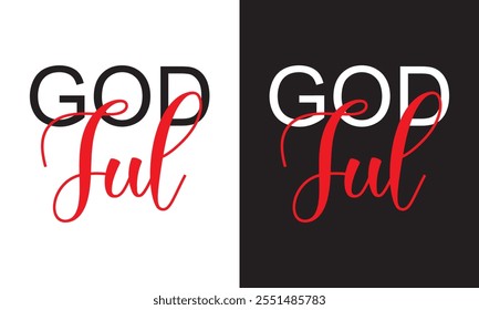 God Jul – Merry Christmas Swedish language, Calligraphy brush text banner with white and black background. God Jul, means Merry Christmas. Vector illustration. EPS 10