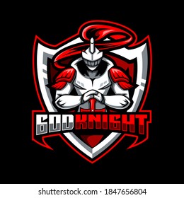 GOD KNIGHT  MASCOT LOGO