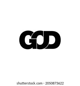 Vector de diseño de logotipo de monograma de carta GOD