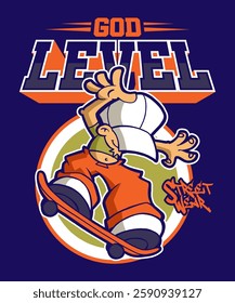 God Level Cartoon Illustration Design