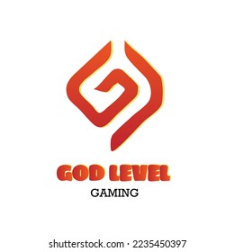 god level gaming logo concept design illustration