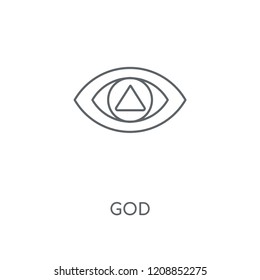 God linear icon. God concept stroke symbol design. Thin graphic elements vector illustration, outline pattern on a white background, eps 10.