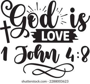 Dios es amor 1 John 4 8 svg, Christian svg Design, Christian svg bundle