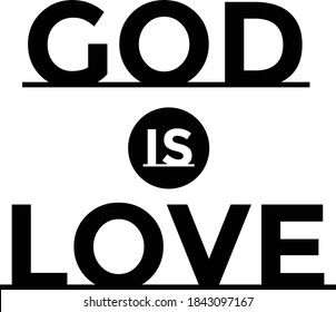 God Love Bible Verse Design Typography Stock Vector (Royalty Free ...