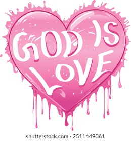 God is love. Christian faith for print or use as poster, card, flyer or T Shirt