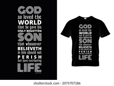 God Loved World That He Gave Stock Vector (Royalty Free) 2075707186 ...