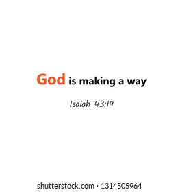 GOd is making a way, typography for print or use as poster, flyer or T shirt