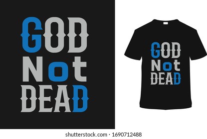 Tipografía no muerta de Dios pantalones, ropa, vector, plantilla