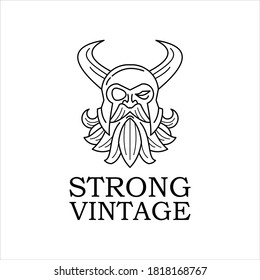 God Odin Mascot Logo Design Template, for Character Sticker or Print Illustration Idea