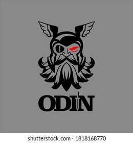 God Odin Mascot Logo Template For Character Sticker or Print Design Idea