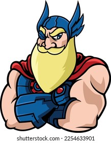 God Odin with Modern Armor Suit