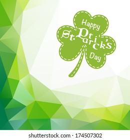 god patrick's day over green triangle fashionable background vector image template banner joyful classical holiday nature ritual star formal hilarious spring vacation natural american culture earth fu