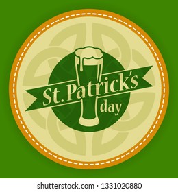 god patricks day tag circular labels icon pattern for beer party invite in bar or nightclub cheerful english classical holiday star bar isolated spring party vacation formal sprout sign ceremony aerop
