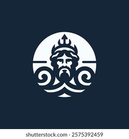 God Poseidon Logo for sale.